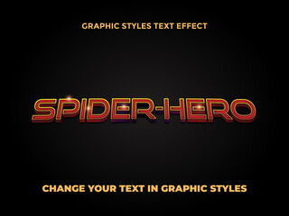 SPIDER SUPERHERO LOGO GRAPHIC STYLES TEXT EFFECT