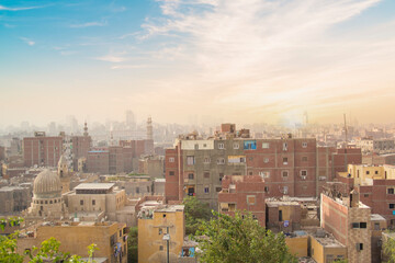 Beautiful view of the old city in the center of Cairo, Egypt