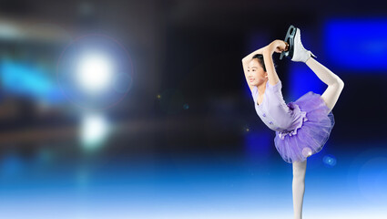 フィギュアスケートをする女の子　ビールマンスピン © metamorworks