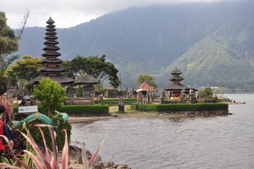 Ulun Danu Beratan Temple or Bratan Pura 
the large water temple and pura in Bali, Indonesia
