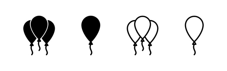 Balloon icon vector. Party balloon sign and symbol