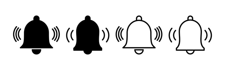 Bell icon vector. Notification sign and symbol for web site design