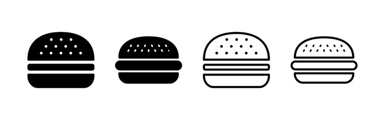 Burger icon vector. burger sign and symbol. hamburger