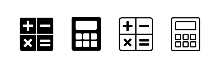 Calculator icon vector. Accounting calculator sign and symbol.