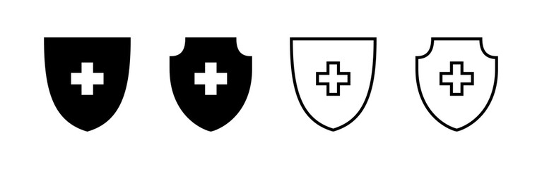 Health insurance icon vector. Insurance health document sign and symbol