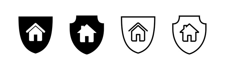 house insurance icon vector. house protection sign and symbol