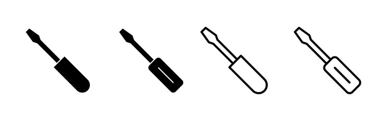 Screwdriver icon vector.tools sign and symbol