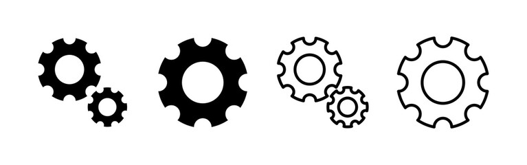 Setting icon vector. Cog sign and symbol. Gear Sign