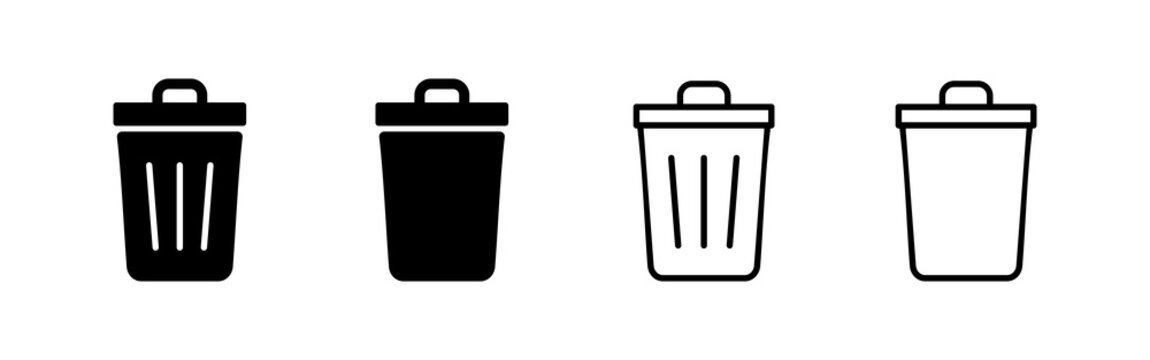 Trash icon vector. trash can icon. delete sign and symbol.