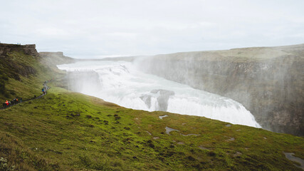 waterfall in the mountains