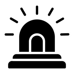 Fototapeta premium alarm glyph icon