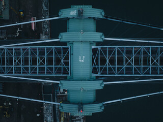 Williamsburg Bridge, Brooklyn Drone View