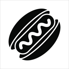 Hot dog line icon. Bun with sausage outline sign. vector illustration on white background.