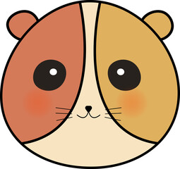 可愛いモルモットの顔アイコン