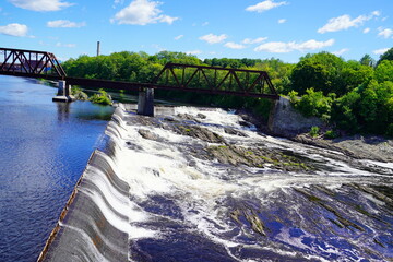 A water fall on Kennebec river