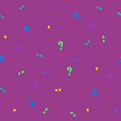 Punctuation marks seamless school pattern for kids for notebooks and clothes print and fabrics and wrapping paper