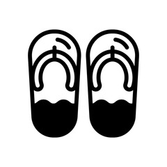 flip flops solid style icon. vector illustration for graphic design, website, app