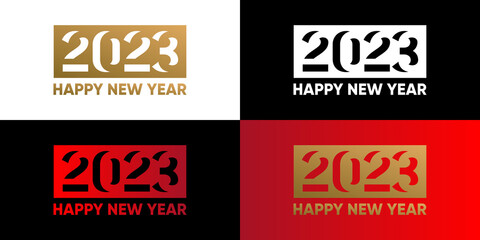 happy new year 2023 vector, 2023 design logo