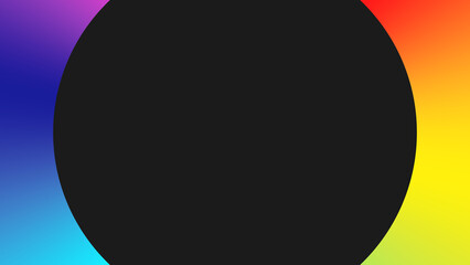 Fototapeta na wymiar Black hole on a colorful background. カラフルな背景にあるブラックホール