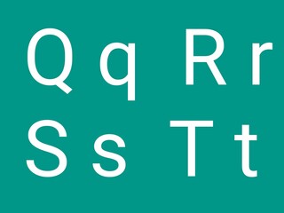 Q R S T letters drawing in schools board with green background illustration image 