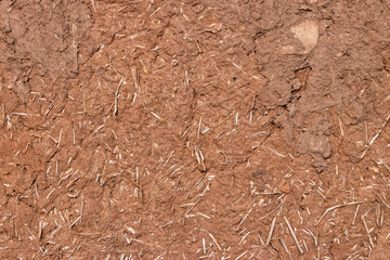 Soil wall texture of clay old house structure
