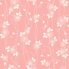 A simple rose pattern drawn beautifully and abstractly,
