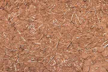 Soil wall texture of clay old house structure