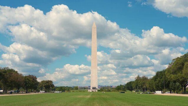 The Washington Monument is an obelisk on the National Mall in Washington, D.C., built to commemorate George Washington, once commander-in-chief of the Continental Army and the first president.