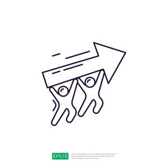 Business teamwork Success icon Illustration