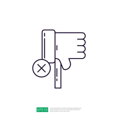 disagree thumb down icon illustration