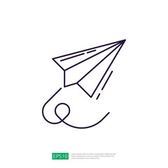 paper plane icon. business direction concept