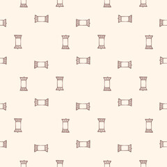 Windows engraved seamless pattern. Retro frame glass window hand drawn style.