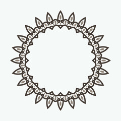 Round Decorative Border Frame with Clear Background. Ideal for vintage label designs.