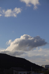 clouds over the city