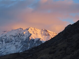 Early Morning Sun on Timpanogos, Utah