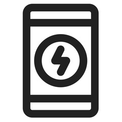 electric car app icon outline