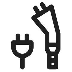 Fototapeta premium electric car charger icon outline