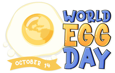 World egg day banner or logo design