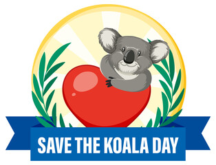 Save the koala day banner design