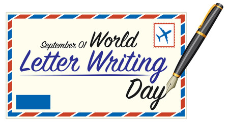 World Letter Writing Day Banner Design