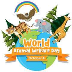 Obraz na płótnie Canvas World Animal Welfare Day October 4