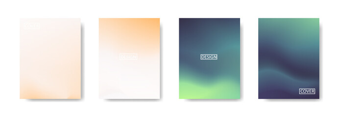 Fototapeta premium Set of abstract background with beautiful gradation color, colorful background for poster flyer banner backdrop.vertical banner.cool fluid background vector illustration