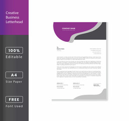 Clean Business Letterhead Design Template