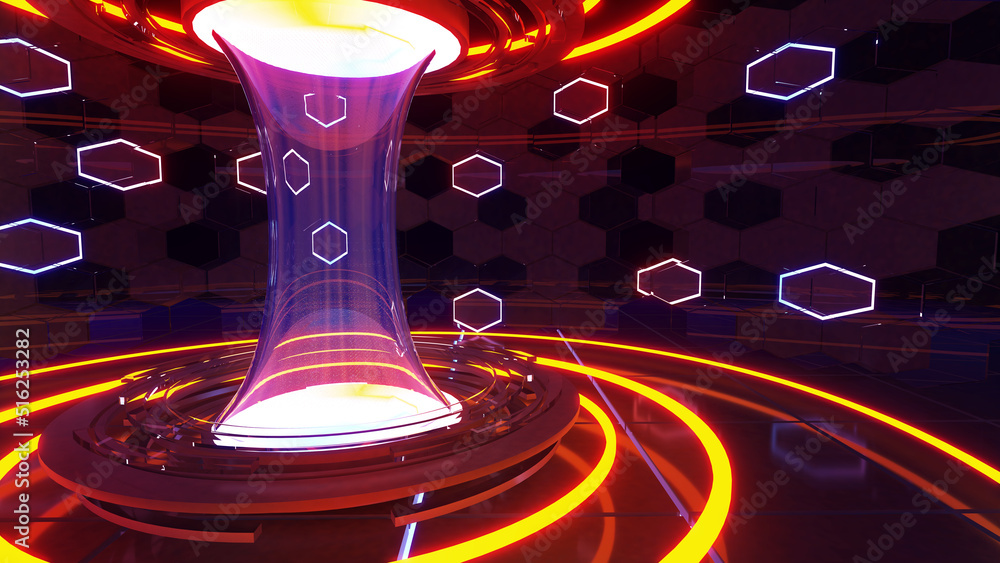 Aufkleber abstract concept technology future world science,cyberspace and the connection of energy and mass,3d
