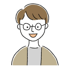 めがねをかけた男性