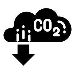 decarbonisation glyph icon