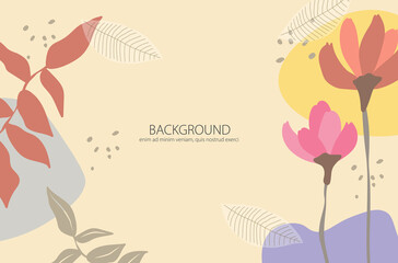 Fototapeta na wymiar set of bright pastel floral background images for design five