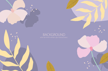 Fototapeta na wymiar set of bright pastel floral background images for design two