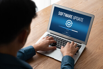 Software update on computer for modish version of device software upgrade