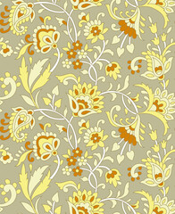 traditional Indian paisley pattern on      background